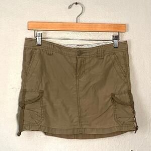 Tommy Hilfiger Mini Skirt Junior Size 1 Olive Green Army Cargo Military